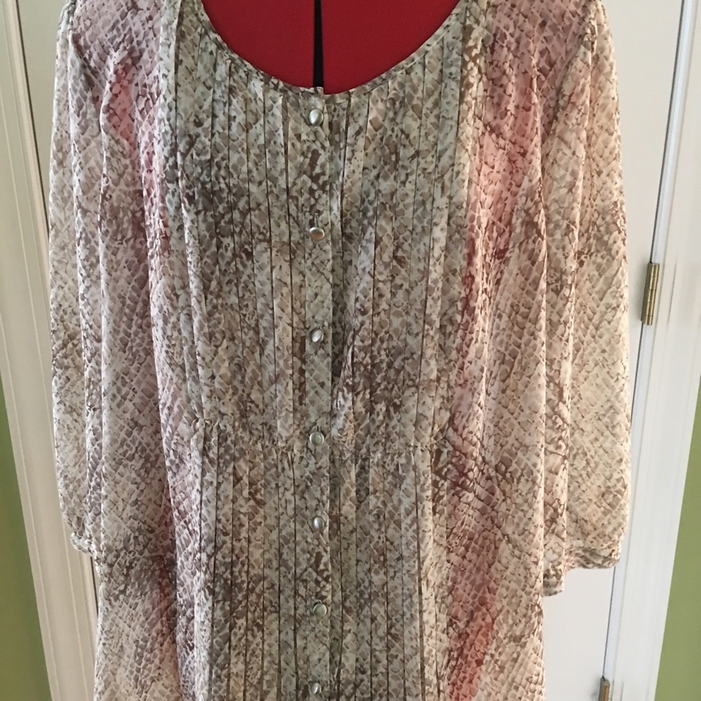 Talbots animal print blouse 16W